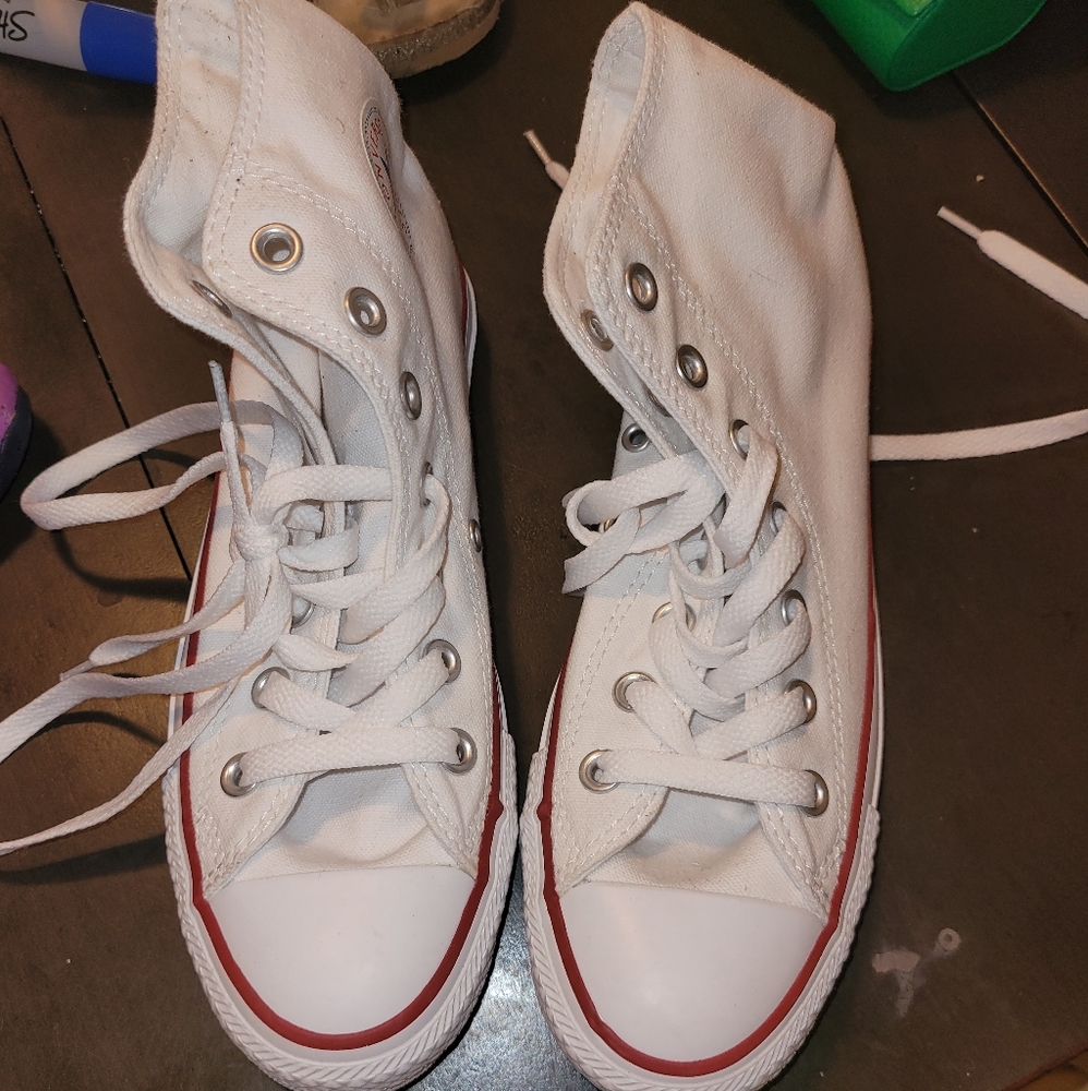 High top white conversation never worn